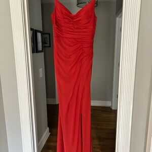 Azazie Bridesmaid Dress Rustic red Size A4